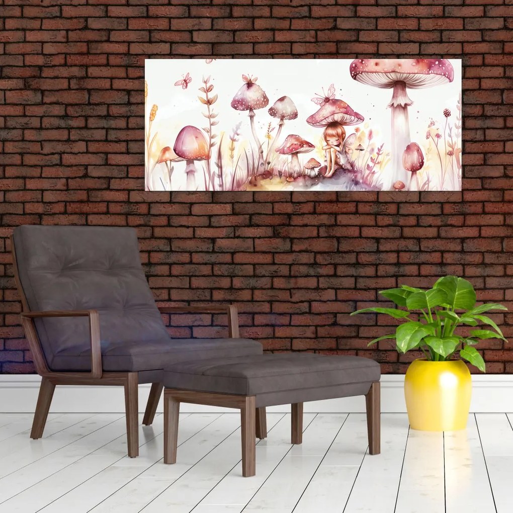 Obraz - Ružová víla (120x50 cm)