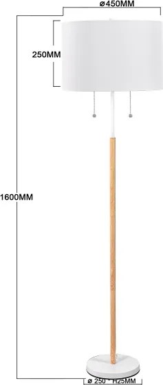 Stojacia lampa FOGO 2xE27/15W/230V biela/béžová