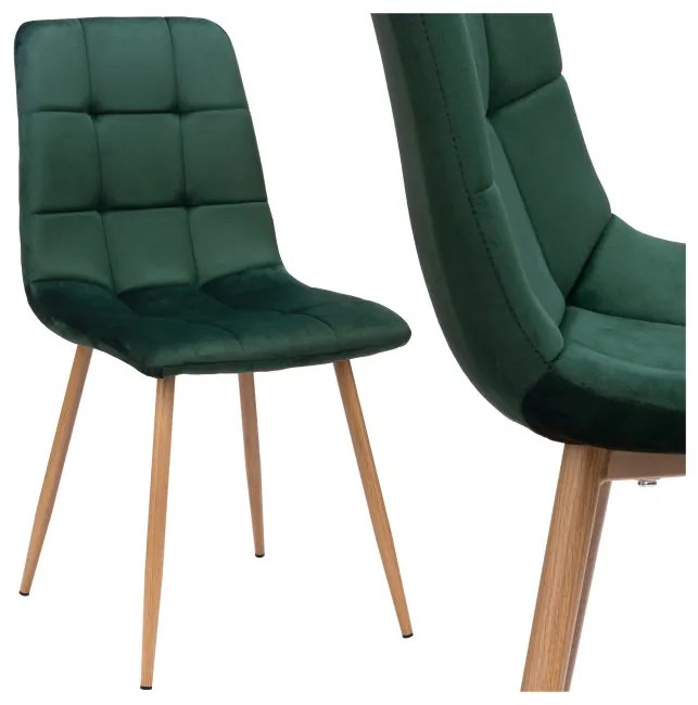 Jedálenská stolička MONTANA zamatová, tmavozelená