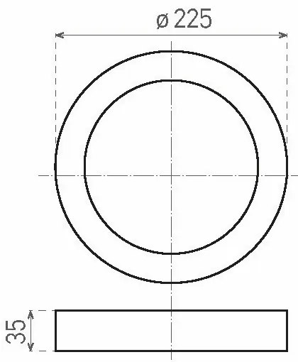 LED Stropné svietidlo FENIX LED/18W/230V 2800K pr. 22,5 cm