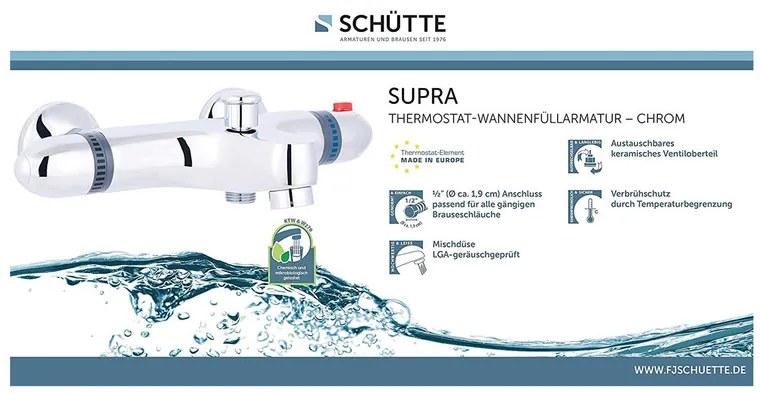 Schütte Kúpeľňová batéria Supra (vaňová batéria)  (100335836)