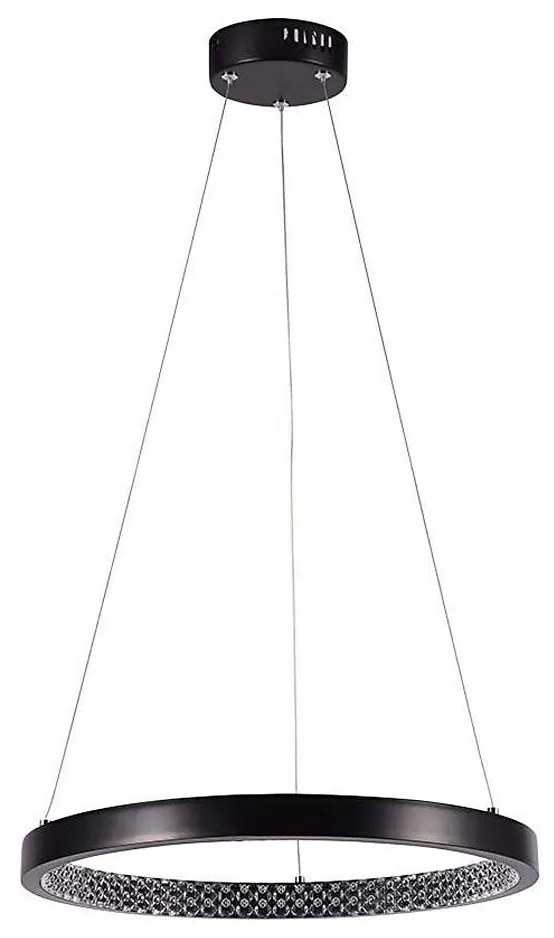 LED Luster na lanku LED/19W/230V 4000K čierna