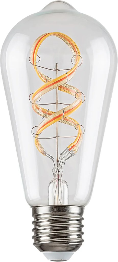 Rabalux LED špirálová filamentová žiarovka ST64 4W/E27/300Lm/2700K+RGB/Dim