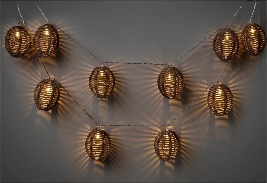 LED svetelná reťaz počet žiaroviek 10 ks na baterky dĺžka 180 cm Carlisle – House Nordic