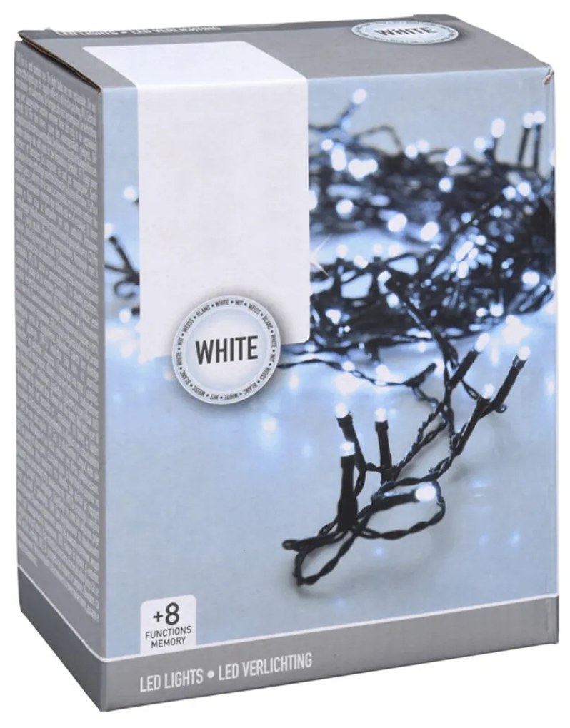 Vianočné svetielka 13,5 m/180 led studená biela