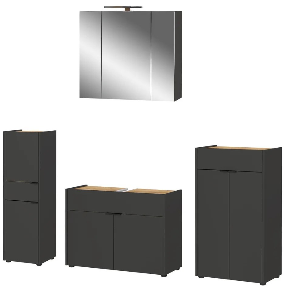 Antracitová kúpeľňová zostava Forano – Germania