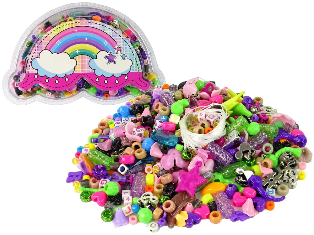 Lean Toys Sada farebných korálok na výrobu šperkov