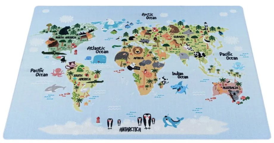 Svetlomodrý detský koberec 80x120 cm Play – Ayyildiz Carpets