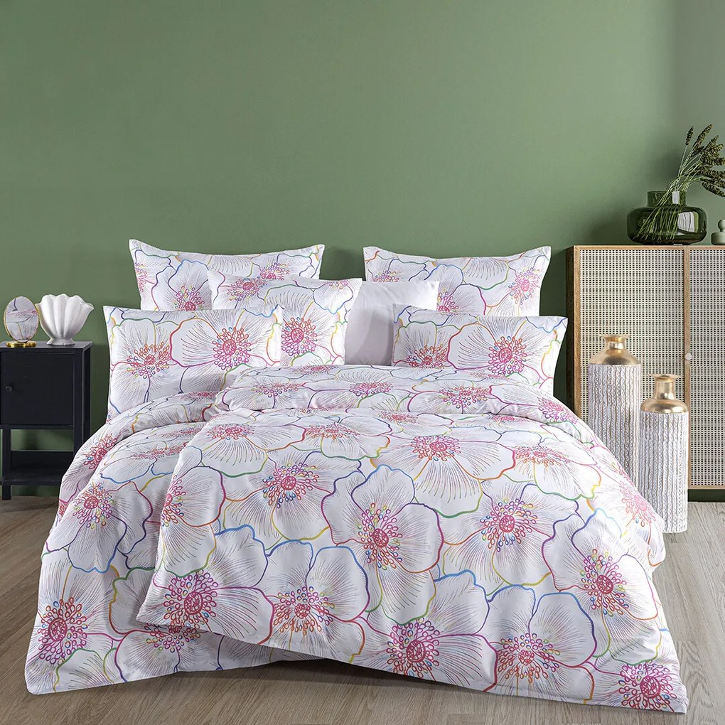 Saténové posteľné prádlo BedTex Bloom, 140 x 200cm, 70 x 90 cm, 140 x 200 cm, 70 x 90 cm
