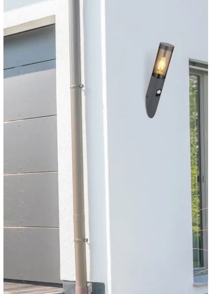 Globo 3157SAS- Vonkajšie nástenné svietidlo so senzorom BOSTON 1xE27/60W/230V IP44