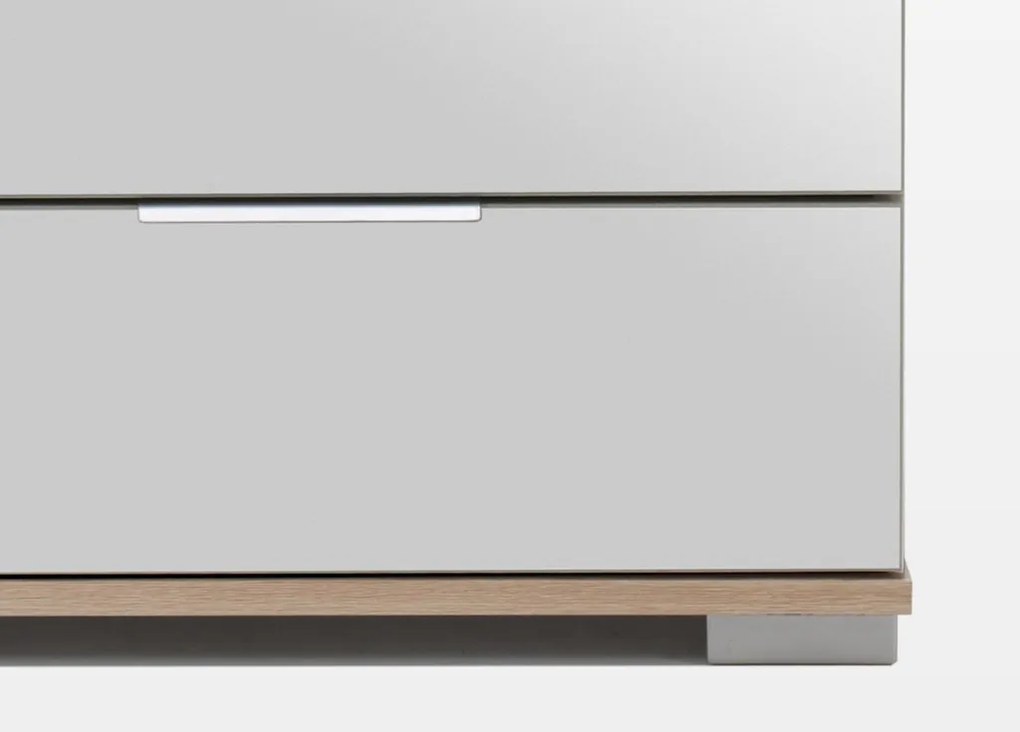 Nočný stolík Easy Plus, dub sonoma/zrkadlo