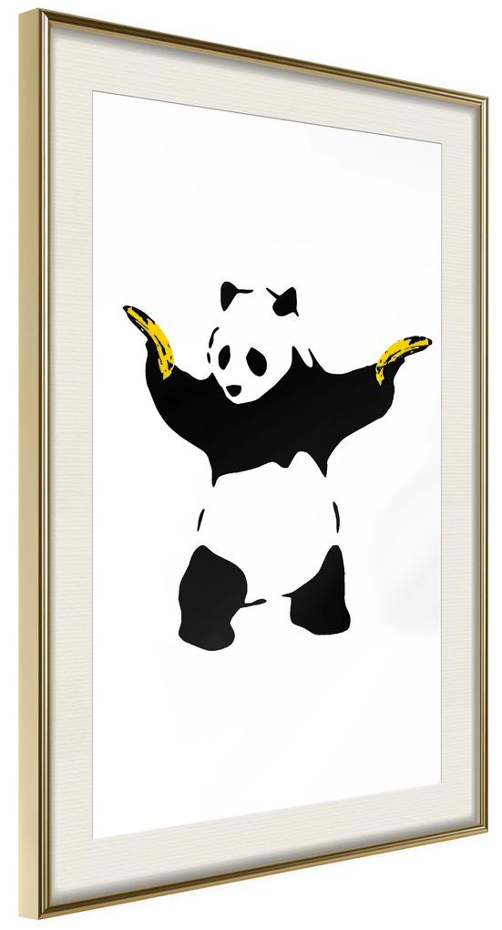 Artgeist Plagát - Panda with Guns [Poster] Veľkosť: 20x30, Verzia: Zlatý rám