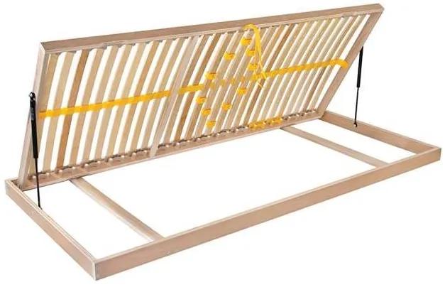 Ahorn DUOSTAR Kombi P ĽAVÝ - posteľný rošt výklopný z boku 120 x 220 cm, brezové lamely + brezové nosníky