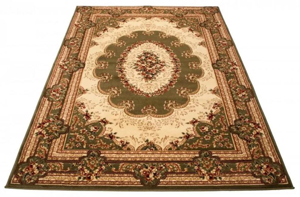 Kusový koberec klasický vzor zelený 120x170cm
