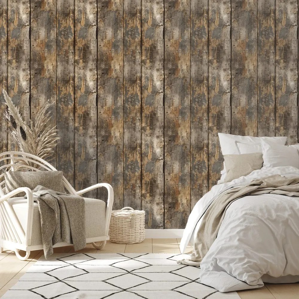 Samolepiaca fototapeta rustikálne drevené dosky