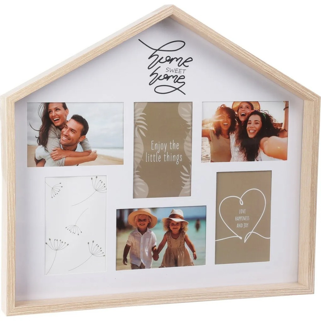 Fotorámček Home Sweet Home MDF so sklom, 47 x 43 x 4 cm