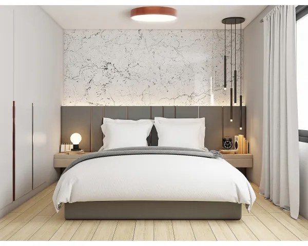 Stropné svietidlo so snímačom pohybu CLEO 4xE27/24W/230V s priemerom 50 cm, medené