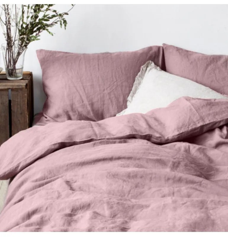 Ľanové obliečky Natur staroružové EMI, Štandardný set jednolôžko obsahuje 1x 140x200 + 1x 70x90