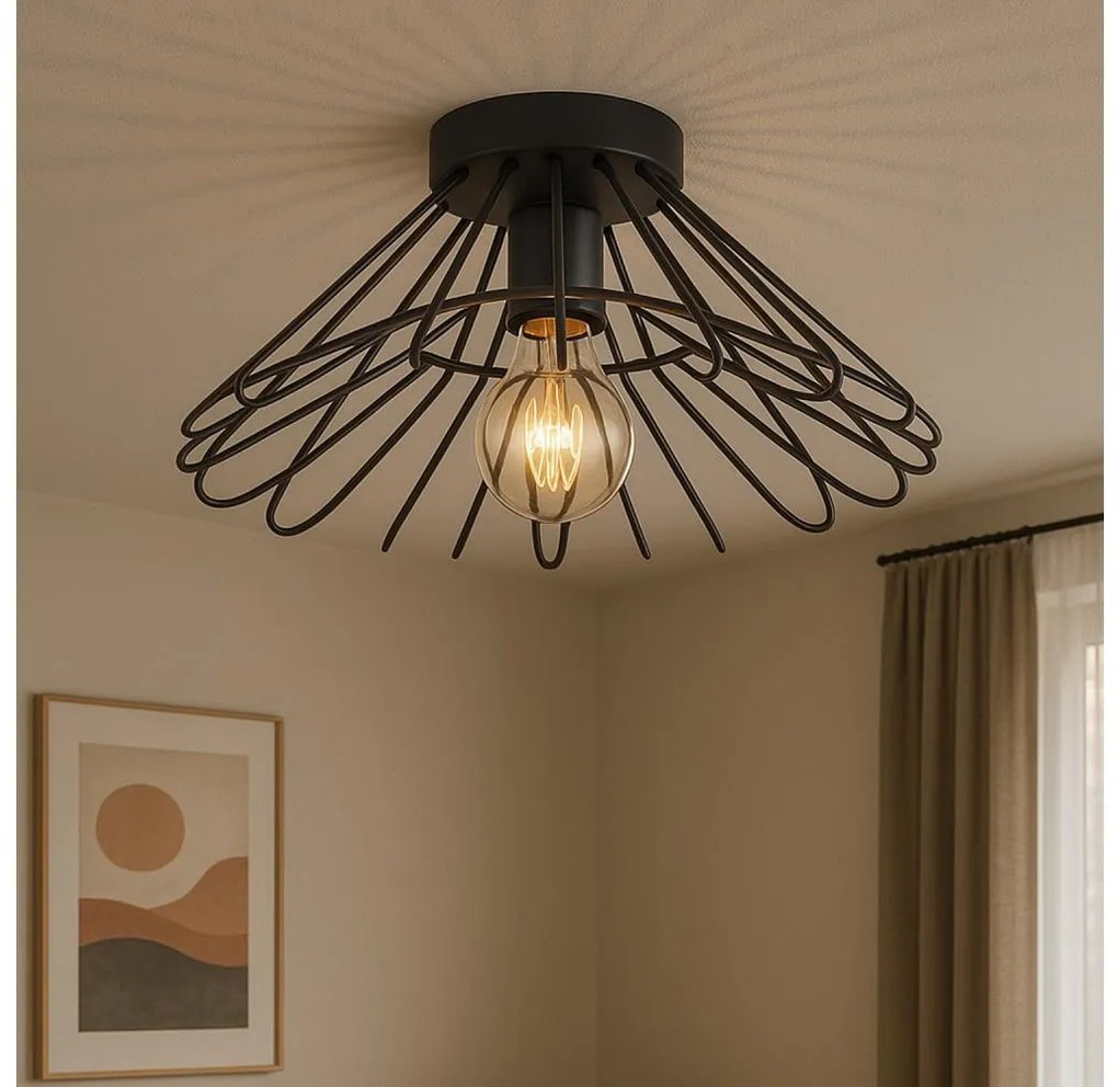 ONLI - Stropné svietidlo DUCCIO 1xE27/22W/230V pr. 60 cm čierna