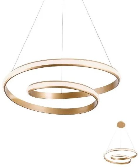Redo 01-1794  TORSION SU LED 30W D550 interiérové závesné svietidlo 3000K bronzová 2490lm