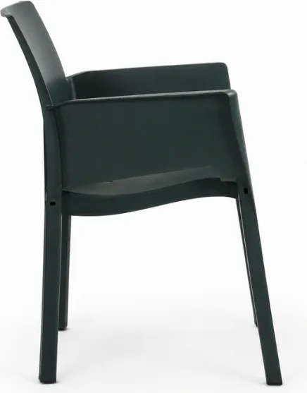 Záhradná jedálenská stolička EVELYN, tmavozelená