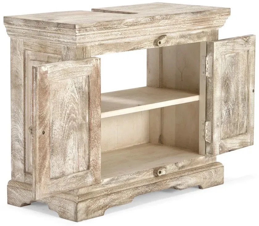 furniture-nabytek.cz - Masivní spodní dřezová skříňka Patina Mango, lakovaná, přírodní – 73×33×61 cm