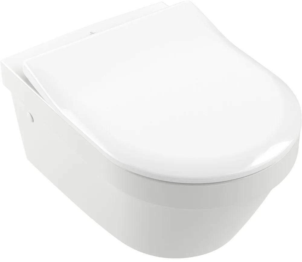 VILLEROY &amp; BOCH Architectura WC sedátko s poklopom SlimSeat, s funkciou QuickRelease a Softclosing, biela alpská, 9M70S101