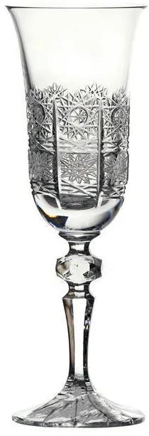 Bohemia Crystal Brúsené poháre na šampanské Laura 12116/57001/150ml (s