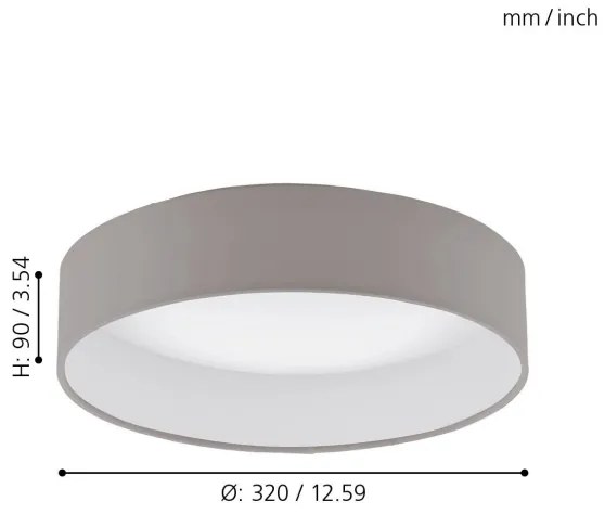 Eglo 93949 - LED stropné svietidlo PALOMARO LED/12W/230V