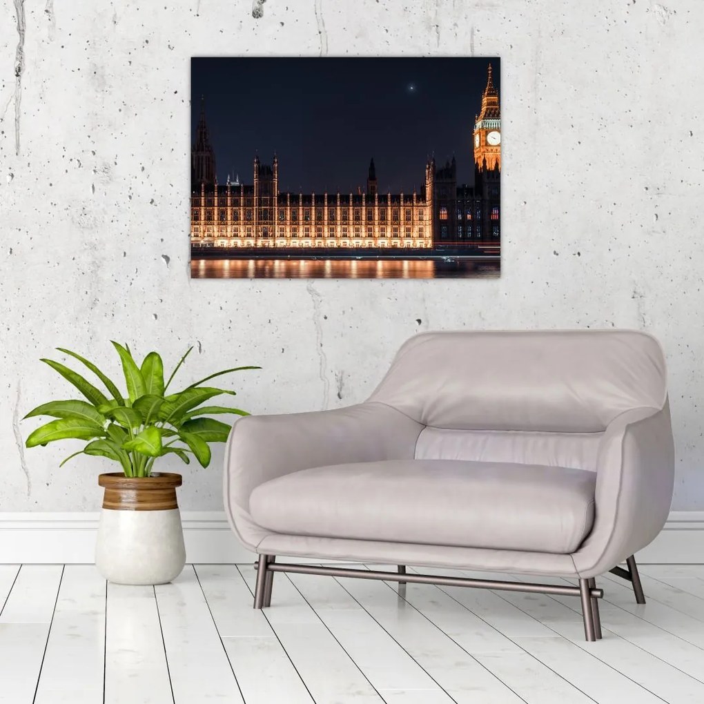 Sklenený obraz Big Benu v Londýne (70x50 cm)