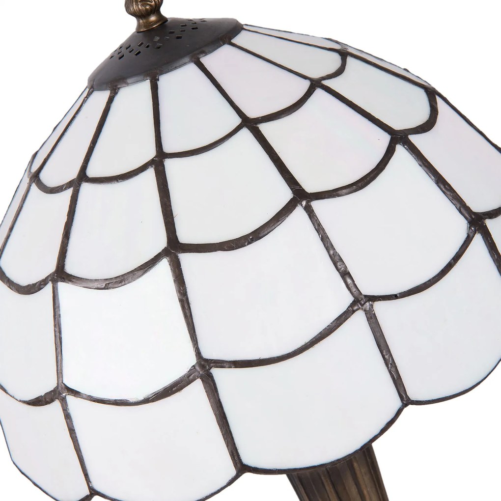 Rustikálna tiffany lampa WHITE 25*43