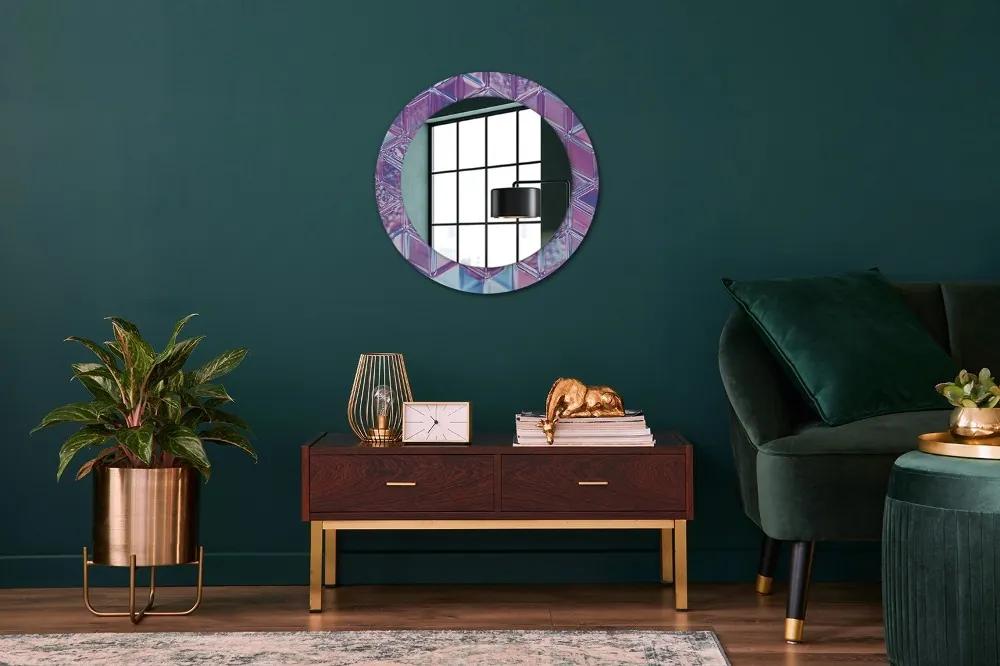 Okrúhle dekoračné zrkadlo s motívom Abstraktný surálny fi 60 cm