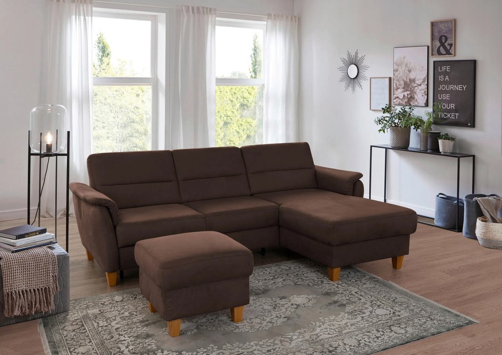 XXXLutz ROHOVÁ SEDAČKA, textil, tmavohnedá Sit & More - Sedačky - 000144019714