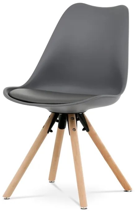 Autronic BONTEC Jedálenská stolička, čierna, plast, CT-762 BK Farba: Šedá