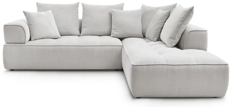 Svetlosivá ženilková rohová pohovka (pravý roh/do L) Whesley – Bobochic Paris