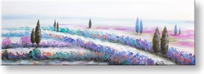 Maľovaný obraz na stenu LÚKA 120x40 cm