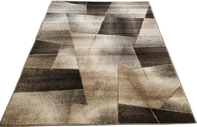 Moderný koberec Rio 509 Cream-Brown – béžovo-hnedý dizajn Rozmer: 140x190 cm