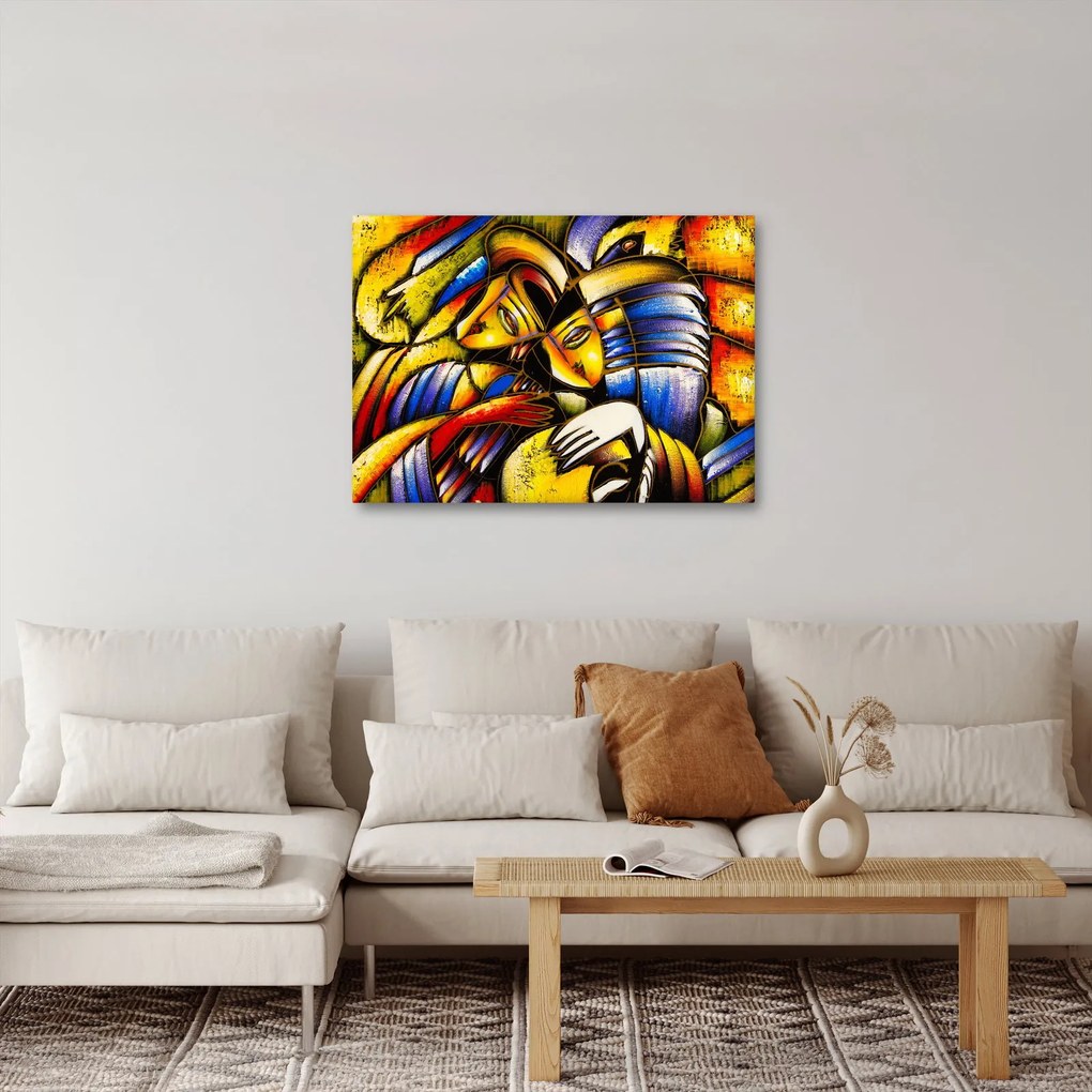 Obraz - Olejomaľba, milenci (70x50 cm)