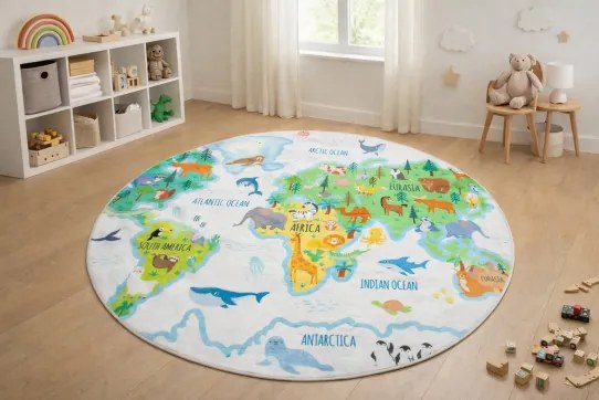 Detský koberec KIDS 250321N kruh