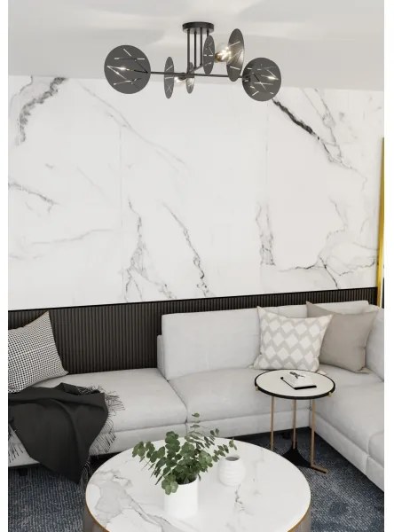 Luster na tyči FRICK 4xE27/15W/230V čierna