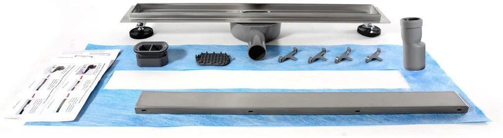Rea Lineárny nerezový odtokový žľab NEO PRO 80 cm s 360° stupňovým sifónom, REA-G0902