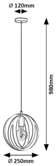 Rabalux 5360 - Luster na lanku CORTADO 1xE27/40W/230V