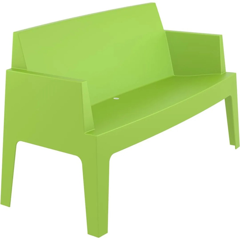 BOX SOFA záhradná lavica s podrúčkami tropical green