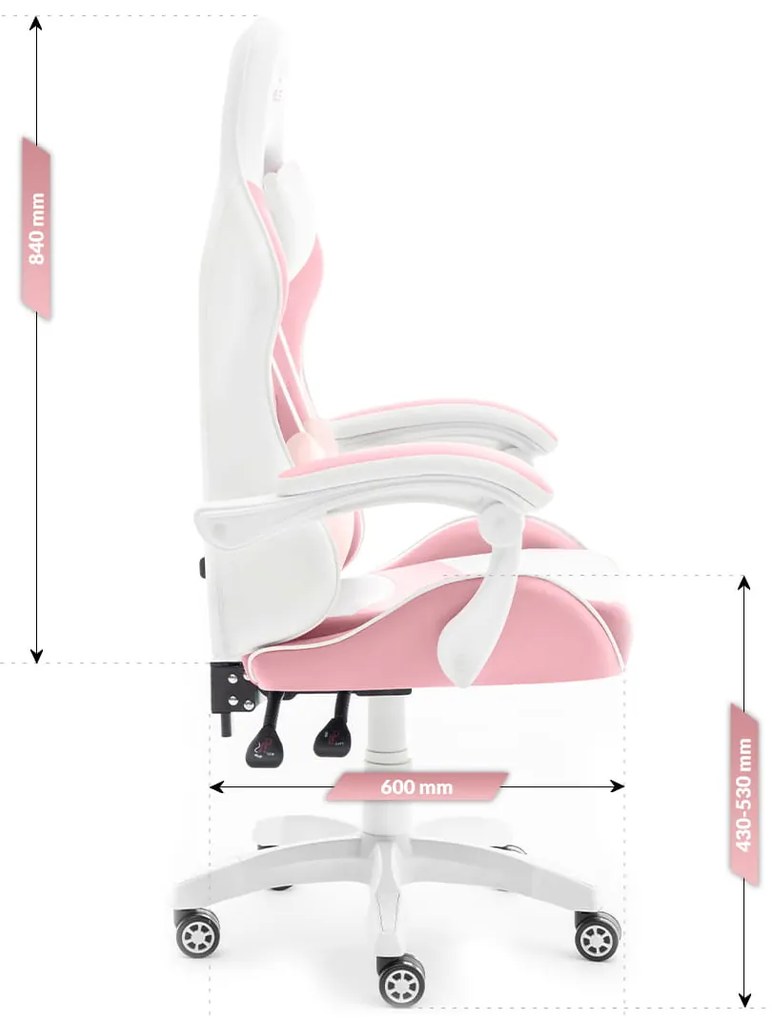 Hells Herné kreslo Hell's Chair Rainbow Pink-White