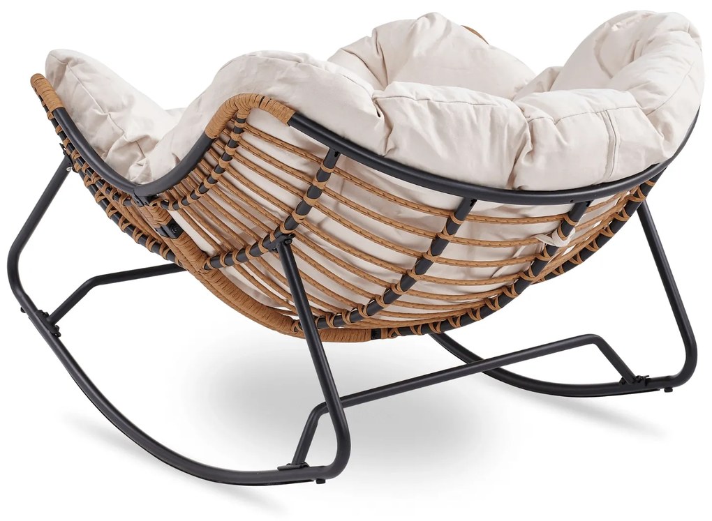 PROXIMA.store - Dizajnové hojdacie záhradné kreslo ELTON FARBA: čierna