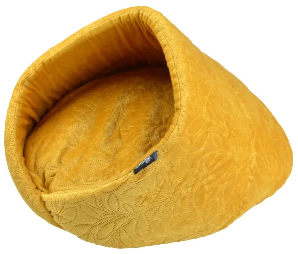 Kukaň pre mačku v horčicovej farbe ø 50 cm – Love Story
