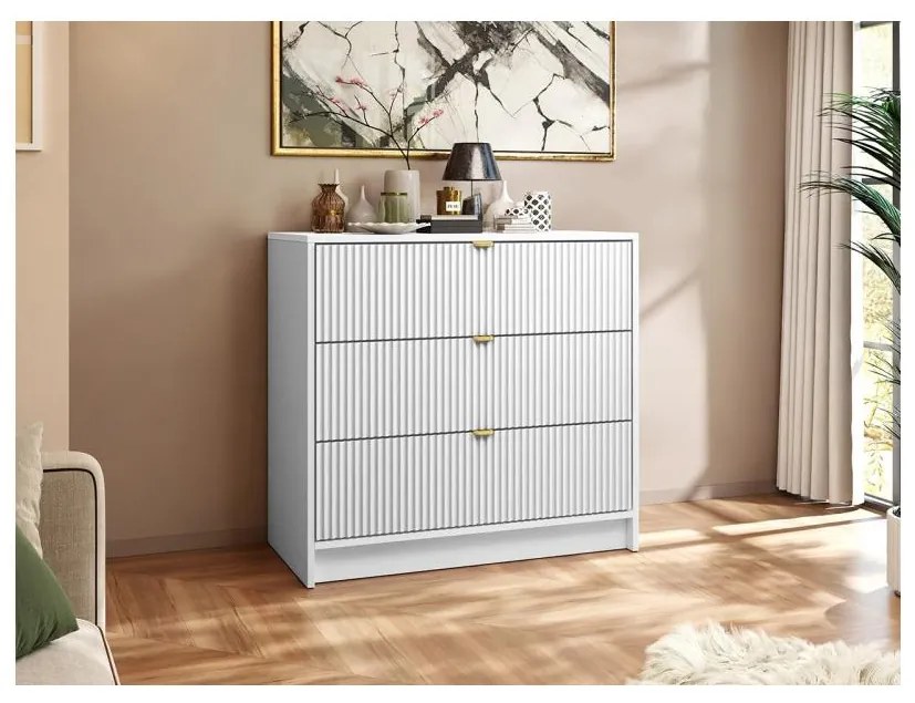 Komoda TIRENO 75x80 cm biela