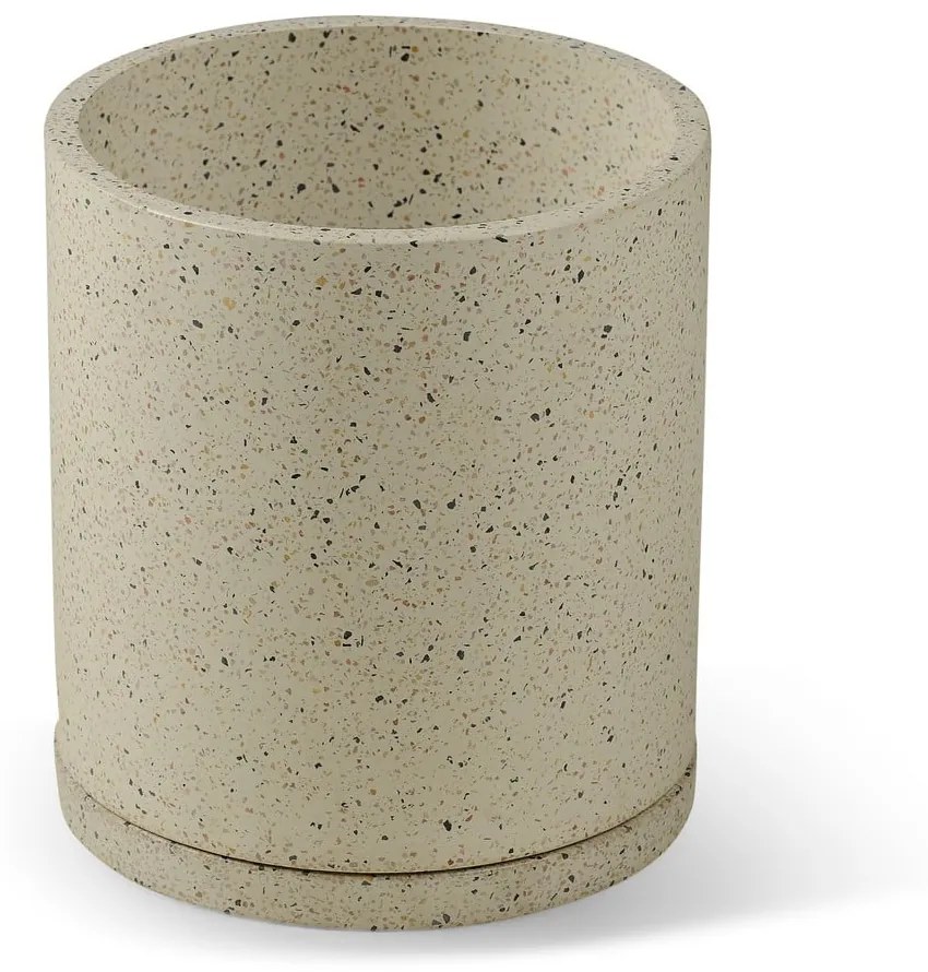 Súprava 2 bielych kvetináčov Bonami Selection Terrazzo, ø 26 cm