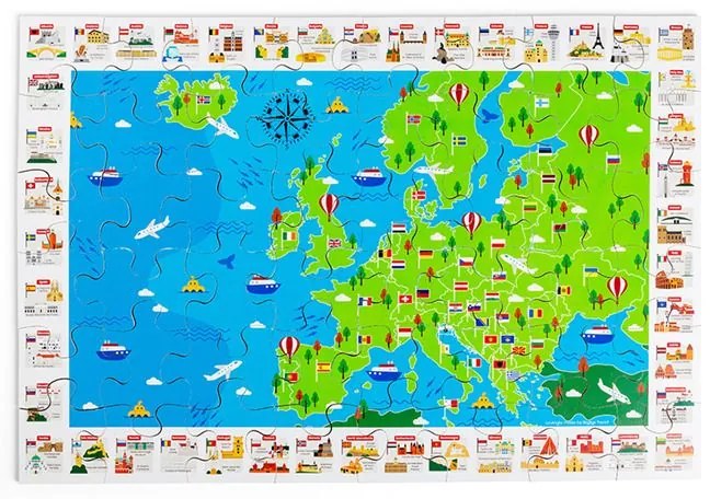 Bigjigs Toys Puzzle Európske pamiatky