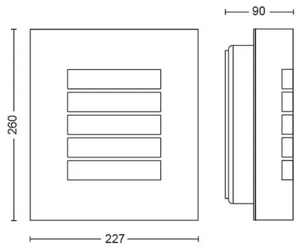 Philips 1747047PN - Vonkajšie nástenné svietidlo 1xE27/60W/230V IP44 matný chróm